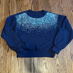Navy Sequin Sweatshirt